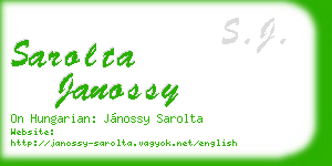 sarolta janossy business card